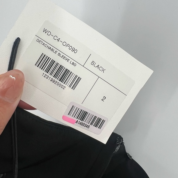 We11done Rare Detachable Sleeve Nylon Sheath Convertible Strapless Mini Dress - Picture 9 of 10